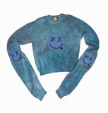 The Blue “Drunken Smiley” Sweater 🔥